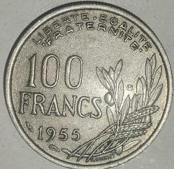 FRANSA 1955  100 FRANK