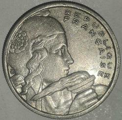 FRANSA 1955  100 FRANK