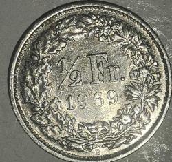 İSVİÇRE 1969  1/2 FRANK