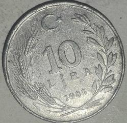TÜRKİYE  1985   10 LİRA