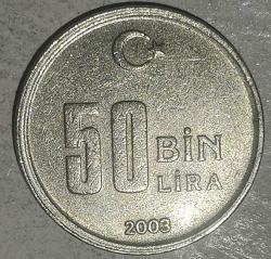 TÜRKİYE  2003   50 BİN LİRA