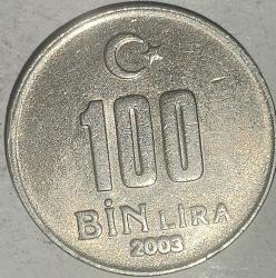 TÜRKİYE  2003   100 BİN LİRA