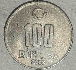 TÜRKİYE  2003   100  BİN LİRA