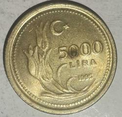 TÜRKİYE 1995  5000  LİRA