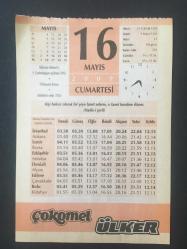 16 MAYIS  2009 -TAKVİM YAPRAĞI-DOĞUM GÜNÜ HEDİYESİ-ÜLKER TAKVİMİ,SÜLEYMAN DEMİRELİN 9.CUMHURBAŞKANI SEÇİLMESİ 1993,VAHDETTİN İN VEFATI 1926,ISINMAK İÇİN,ÇOCUĞUNUZUN İSMİ,MEMDUH ŞEVKET ESENDAL 1883-1952,
