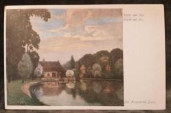 Efemera - PC.1656 SANAT RESİM GÖL KENARINDA EV TEMALI PASTORAL POSTA KARTI - kitantik - kitaLog