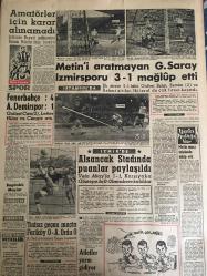 YENİ SABAH GAZETESİ 18 EYLÜL 1960 YIL :23 SAYI :7730--Gürsel ,Duruşmalar Ekim Başında Dedi --Zorlu ile Sarol un yüzde aldıkları tespit edildi ---Macali nin katli Ürdün ile BAC nin arasını açtı---MBK Üyeleri parti kurmayacak --Dış borçları ödeme kolaylığı isteyeceğiz ---Türkiye de Doktorluğun  Sosyalleştirilmesine dair çalışmalar nihayete erdi ---Suzan Sözen ifade verdi ---İstanbul Rehberi --Eğlence yerleri sabaha kadar kontrol ediliyor ---Küba da ki Amerikan banklarına el konuldu ---Bir kadın ,diğeri kadına silah çekti --Süleymaniye cinayetinin sebebi :11 liralık alacak ---Amatörler için karar alınamadı ---Metin i aratmayan Galatasaray İzmir sporu 3-1 mağlup etti ---Fenerbahçe :4 A.Demirspor :1---Alsancak Stadında Puanlar Paylaşıldı ---Tadsız geçen maçta Feriköy 0 -A.Ordu :0---Seçimlere gidilirken bir koalisyon kabinesi kurulması düşünülmüyor --
