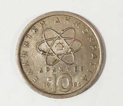 1986 Yunanistan 10 Drahmi..