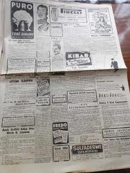 Cumhuriyet Gazetesi - 14 Haziran 1950 - Bulgarların Alçakça Bir Cinayeti Daha - Edirne Muhabirimiz Arif Necchi Hudud Boyunda Pusuya Düşünerek Şehit Ettiler - Başbakan Adnan Menderes'in Demokrat Parti Grubunda Dünkü Demeci - Arapça Ezan Yasağı Kalkacak - Hüseyin Cahit Yalçın'ın Filistin Arabulucu Komisyonundaki Vazifesine Son Verildi - Ne Oldular 4 Röportajı Yapan Faruk Fenik Yazı Dizisi - Avukat Vedad Dicleli İle Yazıhanesinde Mülakat - Türkiye Güzellik Kraliçesi Müsabakası - Peyklerden Türkiye'ye İltica Edenler - Amerika'nın Sesi Radyosunda Konuşanlar Rektör Ömer Celal Sarç Gördüklerini Anlattı - Windsor Dükü'nün Hatıraları Yazı Dizisi - Marshall Planı Ve Batı Avrupa Tediye Birliği - Posta Güvercini Yazan Kerime Nadir Yazı Dizisi - Devlet Operası İstanbul'a Geliyor - Üç Silahşörler Yazan Alexandre Dumas - Dünün Kraliçeleri Yazan İlhan Tarus Yazı Dizisi - Şakrak Sesli Semiha Coşar - Üstad Münir Ahmed - Çapamarka - Puro Traş Sabunu - Pirelli - Kibar Tuvalet Sabunları - Ford Kamyon