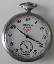 USSR RUSYA SERKISOF MARKA ORİJİNAL ANTİK KURMALI MUHTEŞEM BAKIMLI SANDIK MALI BEYAZ KADRAN AKTİF CEP SAATİ 2CCC1EE1