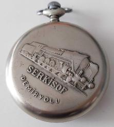 USSR RUSYA SERKISOF MARKA ORİJİNAL ANTİK KURMALI MUHTEŞEM BAKIMLI SANDIK MALI BEYAZ KADRAN AKTİF CEP SAATİ 2CCC1EE1