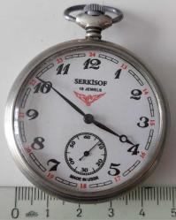 USSR RUSYA SERKISOF MARKA ORİJİNAL ANTİK KURMALI MUHTEŞEM BAKIMLI SANDIK MALI BEYAZ KADRAN AKTİF CEP SAATİ 2CCC1EE1