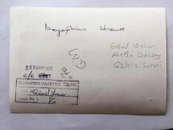 GÖNÜL YAZAR'IN ORİJİNAL FOTOĞRAFI - 17 x 12 cm EBADINDA - GÖNÜL YAZAR, ATİLLA DORSAY ve GÜLRİZ SURURİ SİNEMADA AYNI KAREDE