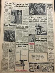 YENİ SABAH GAZETESİ 13 AĞUSTOS 1960 YIL :23 SAYI :7694--Thornburg Türkiye nin geleceği çok iyi olacak dedi --Düşüklerin mevkufiyet tahdidi dün kaldırıldı --TYH na Bayar Menderes ve Yardımcının Borcu Var---Madanoğlu Kıbrıs a gidiyor --Mesken davasının halli için kanun tasarısı hazırlanıyor ---Anayasa nın metnini Prof .H.Veldet yazacak ---Sahte dolar satan iki kişi yakalandı --Toprak reformu hakkında Ş.R Hatipoğlu ne düşünüyor ?--2400 yıllık mozaikler --Tekke ağzı :Siyavuşgil --Sinemalar :Alkazar :İntikam Tuzağı ,Atlas :Müşvik Kuvvet ,Çınar :Son Beste ---Bu yıl Avrupa ya 267 öğrenci gönderilecek --NATO talebeleri inkılabımızı övüyor--Çocukları esrar içmeğe  alıştıran şahıs tutuldu --Kaçak kum yüklü 5 motör yakalandı --Sinema :Mükafatlardan mahrum kalan Türk sineması --Beşiktaş bugün Ankara da oynuyor --Bazı Milli lig maçları Fenerbahçe oynayacak --İstanbul -Ankara Atletizm Müsabakası --Teniste Lübnan la karşılaşıyoruz --Hintli atlet Sing Seye i mağlup etti ---