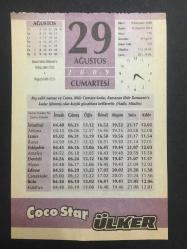 Efemera - 29 AĞUSTOS -2009-TAKVİM YAPRAĞI-DOĞUM GÜNÜ HEDİYESİ-ÜLKER TAKVİMİ,MAHOÇ ZAFERİ 1526,BELGRADIN FETHİ 1521,ÇOCUĞUNUZUN İSMİ,CEVİZ İÇLİ KÖFTE - kitantik - kitaLog