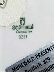 T15-------SCHONWALD ALMAN NEHİR VE SAL KONULU EL DEKORLU PORSELEN TABAK