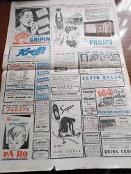 Cumhuriyet Gazetesi - 28 Ocak 1951 - Tek Yol Yazan Nadir Nadi Köşe Yazısı - Almanya Bizden 35 Bin Ton Tütün Alacak - Kore'de Tugayımızın Kazandığı Yeni Zafer - Amerika Nevada Eyaletinde Yeni Bir Atom İnfilakı Olmuş -  Meryem Ana'nın Mezarı Ve Vatikan - Sabiha Gökçen Kore'ye Gidecek - Kore'deki Kahraman Birliğimizi Yollanan Bayraklar - Vali Ve Belediye Başkanı Fahrettin Kerim Gökay'ın Şehir İşleri İçin Ankara'daki Temasları - Haftanın Şakaları Yazan Burhan Felek - Takmalar Yazan Falih Rıfkı Atay - Bahar Yazdan Sonra Geldi - Cemal Reşid Rey'in Avrupa'da Verdiği Konserler - Beşiktaş Vefa İle Berabere Kaldı - Sahanın Tenkidleri Yazan Eşref Şefik - Kadın Gazeteci Lil'in Maceraları Çizgi Roman - Hamiyet Yüceses Ve İsmail Dümbüllü Bugün Halkevi Salonunda - Kore'den Resimler - Nevrozin - Radyolin - Çapamarka - Philips Radyo - Gripin - Pa Ro Çocuk Maması - Tural Öksürüğü Bronşiti Göğüs Nezlesini Keser - Taksim Kristal salonu