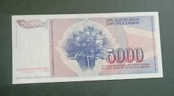 Yugoslavya 1985 5000 Dinar Çil