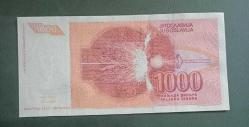Yugoslavya 1992 1000 Dinar Çil