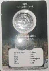 TÜRKİYE 2022  1 KURUŞ   HATIRA ANADOLU PARSI