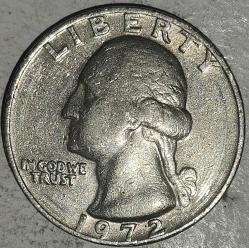 AMERİKA  1972    25 CENT ÇEYREK DOLAR