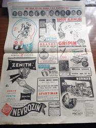 Cumhuriyet Gazetesi - 3 Ekim 1951 - Başı Aşan Dert Yazan Nadir Nadi Köşe Yazısı -İngilizler Bu Sabah Abadandan Çekiliyor - Bu Yıl Fevkalade Bir Mahsul Elde Edildi - Atlantik Paktı Ve Akdeniz - Çakalof'un Ölüm Sebebi Dün De Anlaşılamadı - Sporcularımız Akdeniz Olimpiyatları İçin Bugün Mısır'a Gidiyor - İstanbul Milletvekillerinin Dünkü Basın Toplantısı - Gandhi İçin Dünkü Basın Toplantısı -  Celal Bayar İrlanda Ve İsveç Elçilerini Kabul Etti - İsmail Habib Sevük - Dışişleri Bakanı Fuat Köprülü - Gazeteci Muhiddin Birge'nin Cenazesi Dün Kaldırıldı - Unesco Yolu İle Rejisör Getirilmesi Düşünülüyor - Churchill'in Koalisyon Teklifi - Memleket Hikâyesi Bebek 1 Yazan Yaşar Kemal - Güzellik Müsabakamız Büyük Jüri Heyeti Üyelerinin İsimleri - Madam Pati - Muhsin Ertuğrul - Ferdi Tayfur - Safiye Ayla - Hamiyet Yüceses - Burhan Felek - Tiyatro Othello - Galatasaray Ankara'ya Gidiyor - Cem Sultan Filmi - Arı Unları - Star Alman Radyoları - Gripin - General Electric Ampul - Zenith Saatleri