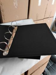 Normatif Klasör, Siyah renkli, Kılıflı Büyük (Grande) format, 4 halkalı klasör