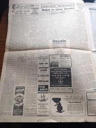 Cumhuriyet Gazetesi - 2 Nisan 1952 - Amerikan Gazetecilerine Stalin'in Verdiği Demeç - Celal Bayar Karabük'e Gitti - 15. Olimpiyat Hazırlıkları - Batı'nın Savunmasında Kaydedilen Terakkiler -  Avrupa Birliği Ve Türk Gençliği - Londra'da 1 Nisan Oyunu - 7 Şehir Meclisi Azası Demokrat Parti'nin İl Haysiyet Divanına Verildi - Bir Beyaz Gömleklinin Dramı Yazan Doktor Burhan Öncel Yazı Dizisi - Panaroma Yazan Yakup Kadri Karaosmanoğlu Yazı Dizisi - Burhan Felek Köşe Yazısı - Fransa Olimpiyatlara Kimlerle Gidiyor - Borsa - Kibar Düşkünleri Yazan Maurice Dekobra Yazı Dizisi - Kahramanlar Kalesi Alkazar Sinemasında - Almanya'da Amerikalıların İzni İle Muazzam Bir Casusluk Şebekesi Vücuda Getirildi - Truman'ın Beyaz Sarayı Tamir Edildi - 1951 1952 Yunus Nadi Mükafatı En Güzel Şiir - Server Buzdolabı Gaz Yağı İle İşler - Nestle Chocolat - Gillette Traş Bıçağı - Ali Muhiddin Hacı Bekir - Pan Amerikan - Staalman İsveç Tencereleri - Miller Lastikleri - Cossor Radyoları - Sulfaderme Yanık Kremi