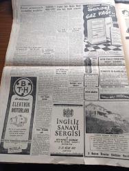 Cumhuriyet Gazetesi - 2 Nisan 1952 - Amerikan Gazetecilerine Stalin'in Verdiği Demeç - Celal Bayar Karabük'e Gitti - 15. Olimpiyat Hazırlıkları - Batı'nın Savunmasında Kaydedilen Terakkiler -  Avrupa Birliği Ve Türk Gençliği - Londra'da 1 Nisan Oyunu - 7 Şehir Meclisi Azası Demokrat Parti'nin İl Haysiyet Divanına Verildi - Bir Beyaz Gömleklinin Dramı Yazan Doktor Burhan Öncel Yazı Dizisi - Panaroma Yazan Yakup Kadri Karaosmanoğlu Yazı Dizisi - Burhan Felek Köşe Yazısı - Fransa Olimpiyatlara Kimlerle Gidiyor - Borsa - Kibar Düşkünleri Yazan Maurice Dekobra Yazı Dizisi - Kahramanlar Kalesi Alkazar Sinemasında - Almanya'da Amerikalıların İzni İle Muazzam Bir Casusluk Şebekesi Vücuda Getirildi - Truman'ın Beyaz Sarayı Tamir Edildi - 1951 1952 Yunus Nadi Mükafatı En Güzel Şiir - Server Buzdolabı Gaz Yağı İle İşler - Nestle Chocolat - Gillette Traş Bıçağı - Ali Muhiddin Hacı Bekir - Pan Amerikan - Staalman İsveç Tencereleri - Miller Lastikleri - Cossor Radyoları - Sulfaderme Yanık Kremi