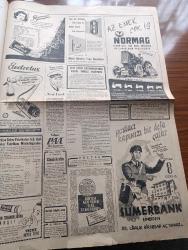 Cumhuriyet Gazetesi - 2 Nisan 1952 - Amerikan Gazetecilerine Stalin'in Verdiği Demeç - Celal Bayar Karabük'e Gitti - 15. Olimpiyat Hazırlıkları - Batı'nın Savunmasında Kaydedilen Terakkiler -  Avrupa Birliği Ve Türk Gençliği - Londra'da 1 Nisan Oyunu - 7 Şehir Meclisi Azası Demokrat Parti'nin İl Haysiyet Divanına Verildi - Bir Beyaz Gömleklinin Dramı Yazan Doktor Burhan Öncel Yazı Dizisi - Panaroma Yazan Yakup Kadri Karaosmanoğlu Yazı Dizisi - Burhan Felek Köşe Yazısı - Fransa Olimpiyatlara Kimlerle Gidiyor - Borsa - Kibar Düşkünleri Yazan Maurice Dekobra Yazı Dizisi - Kahramanlar Kalesi Alkazar Sinemasında - Almanya'da Amerikalıların İzni İle Muazzam Bir Casusluk Şebekesi Vücuda Getirildi - Truman'ın Beyaz Sarayı Tamir Edildi - 1951 1952 Yunus Nadi Mükafatı En Güzel Şiir - Server Buzdolabı Gaz Yağı İle İşler - Nestle Chocolat - Gillette Traş Bıçağı - Ali Muhiddin Hacı Bekir - Pan Amerikan - Staalman İsveç Tencereleri - Miller Lastikleri - Cossor Radyoları - Sulfaderme Yanık Kremi