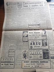 Cumhuriyet Gazetesi - 13 Nisan 1952 - Anayasaya Dokunmak Yazan Nadir Nadi Köşe Yazısı - Şemsettin Günaltay'ın Durumu Dün CHP Genel Kurulunda Görüşüldü -  Casusluktan Sanık Sabık Yüzbaşı Sabahaddin Erdem Dün İntihara Teşebbüs Etti - Yüzbaşı Sabahaddin Erdem Aziz Nesin İle Kırtasiye İşletiyormuş - Dün 3 Futbol Maçı Daha Doğrusu 3 Kavga Oldu - Adam Döven Sporcu Fenerbahçeli Kamil Ekin - İngiliz Sanayi Sergisi Dün açıldı - Trakyanın Savunması - Bir Beyaz Gömleklinin Dramı Yazan Doktor Burhan Öncel Yazı Dizisi - Saraylardaki Eşya Hakkında Tahkikat - Panaroma Yazan Yakup Kadri Karaosmanoğlu Yazı Dizisi - Meryem Ana Evini ziyaret Günü Yaklaştı - Başbakan Adnan Menderes Antalya'da - Galatasaray Vefa Bugün Karşılaşıyor - Fenerbahçe Kasımpaşayı 1 0 Yendi - Kibar Düşkünleri Yazan Maurice Dekobra Yazı Dizisi - Sabite Tur Gülerman Bahçekapı Borsa Kıraathanesinde - Şehir Tiyatrosuna Niçin Bir Ecnebi Rejisör Getirilemez Yazan Tevfik Sadullah - Cemal Reşit Rey'in Paris'teki Konseri - Apikoğlu Sucuk