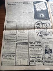 Cumhuriyet Gazetesi - 13 Nisan 1952 - Anayasaya Dokunmak Yazan Nadir Nadi Köşe Yazısı - Şemsettin Günaltay'ın Durumu Dün CHP Genel Kurulunda Görüşüldü -  Casusluktan Sanık Sabık Yüzbaşı Sabahaddin Erdem Dün İntihara Teşebbüs Etti - Yüzbaşı Sabahaddin Erdem Aziz Nesin İle Kırtasiye İşletiyormuş - Dün 3 Futbol Maçı Daha Doğrusu 3 Kavga Oldu - Adam Döven Sporcu Fenerbahçeli Kamil Ekin - İngiliz Sanayi Sergisi Dün açıldı - Trakyanın Savunması - Bir Beyaz Gömleklinin Dramı Yazan Doktor Burhan Öncel Yazı Dizisi - Saraylardaki Eşya Hakkında Tahkikat - Panaroma Yazan Yakup Kadri Karaosmanoğlu Yazı Dizisi - Meryem Ana Evini ziyaret Günü Yaklaştı - Başbakan Adnan Menderes Antalya'da - Galatasaray Vefa Bugün Karşılaşıyor - Fenerbahçe Kasımpaşayı 1 0 Yendi - Kibar Düşkünleri Yazan Maurice Dekobra Yazı Dizisi - Sabite Tur Gülerman Bahçekapı Borsa Kıraathanesinde - Şehir Tiyatrosuna Niçin Bir Ecnebi Rejisör Getirilemez Yazan Tevfik Sadullah - Cemal Reşit Rey'in Paris'teki Konseri - Apikoğlu Sucuk