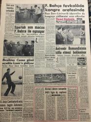 YENİ SABAH GAZETESİ 13 OCAK 1960 YIL :22 SAYI :7495--Trakya sular altında --Nurcu vaizi cemaat linç etmek istedi --İlanlarımızın kesilmesi geniş akisler yarattı --Gülek Adanalıların bana olan sevgisini çekemediler diyor --Bölükbaşı dün basın hürriyeti mefluçtur dedi --Yeşille kıymayalım !:Siyavuşgil --Dünkü lodos vapur seferlerini aksattı --İstanbul Rehberi---Türk Hava Yolları 10 Yeni Uçak Ismarladı ---Yeni otomobil ithal primleri ilan edildi ---Naci ceza heyetine sevk edildi --Fenerbahçe fevkalade kongre arefesinde --Beşiktaş cuma günü uçakla İzmir e gidiyor ---Antrenör Remondinin istifa etmesi bekleniyor --B.Arap Cumhuriyeti ordu takımı bugün Ankara da --Birinci devre sonunda Milli ligin üç cephesi --Vefa tüzük kongresi yapacak ---Başvekil seçimler için kararımız yok dedi ---Bir genç kız 9 günden beri kayıp ---Öğretmenlerin emeklilik yaşı değiştiriliyor ---Keyfi ve örfi tedbirler --