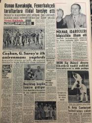 YENİ SABAH GAZETESİ 15 OCAK 1960 YIL :22 SAYI :7497--Gümrük mevzuatımız da büyük değişiklik yapılıyor ---Veliler kaldırımda basın toplantısı yaptı --Diyarbakır da dokuz Nurcu Adalete verildi --CHP bugün basın için af teklifini meclise veriliyor -İstanbul Hastanesi yarın törenle açılıyor --Bir kaymakam Bölükbaşı için halka kurban kestirmedi --Uman Şilepi sulara gömüldü --Obur Gelişte :Siyavuşgil --Karısını öldüren kemani kaatil müşahedeye alındı --Radyo Programları ---Eisenhower ,Amerikan Yahudi Kongresine bir mesaj yolladı --1940 da Troçki yi öldüren Jacgues Mornard ın hakiki hüviyeti 1960 da açıklandı --1959 Sinema alemi için uğurlu bir sene olmadı ---Fazıl Küçük Belediyeler İhtilafı Halledildi Dedi ---Osman Kavrakoğlu ,Fenerbahçeli taraftarlara itidal tavsiye etti ---Molnar idarecileri bilgisizlikle itham etti ---Coşkun Galatasaray a ilk antrenman yaptırdı --Beşiktaş bugün İzmir e gidiyor --Milli lig ikinci devre fikstürü tadil edildi --B.Arap Cumhuriyeti Futbolcuları Çalıştı ---
