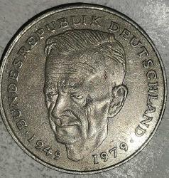 ALMANYA  1989  2 MARK  HATIRA Dr.Kurt Schumacher. 30. Yıldönümü - Federal Cumhuriyet (1949 - 1979)