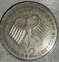 ALMANYA  1989  2 MARK  HATIRA Dr.Kurt Schumacher. 30. Yıldönümü - Federal Cumhuriyet (1949 - 1979)