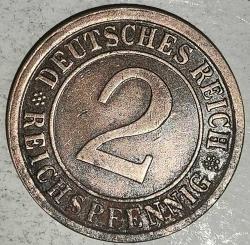 ALMANYA  1925 A  2 PFENNIG