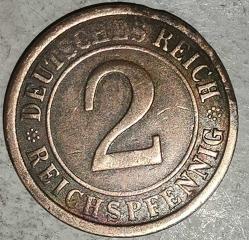 ALMANYA  1925 A  2 PFENNIG