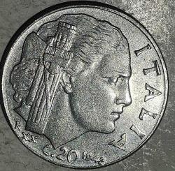 İTALYA 1942  20 CENTESİMİ