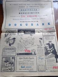 Cumhuriyet Gazetesi - 26 Eylül 1954 - Başvekil Adnan Menderes'in Almanya Seyahatine Dair Demeci - Atom Sulh Planı - Kıbrıs Etrafında Tartışma Başlıyor - Sıtkı Yırcalı Son Tebliğlere Dair İzahat Aldı - Profesör Fahrettin Kerim Gökay Belediye İşletmelerine Zam Yapmayacağız Diyor - 1001 Kuyu Yazan Va Nü Yazı Dizisi - Londra Geceleri Yazan Robert Fabian Yazı Dizisi - Yarışmaya Alışma Yazan Hasan Ali Yücel Köşe Yazısı - RKO Film Stüdyoları Kapatılıyor - Kan Bankası Hazırlıkları - Artist Audrey Hepburn Evlendi - Fransa'da Uçan Daireler Çoğaldı - Milli Takım Kadrosu - Naci Erdem - Ali İhsan Karayiğit - Turgay Şeren - Lefter Küçükandonyadis - Kürekçi Edin Öke Fenerbahçe'den İstifa Etti - Bahçeden Bir Adam Girdi Yazan Perihan Zorlu Yazı Dizisi - Montesi Hadisesinin İçyüzü Yazan Hami S. Yazı Dizisi - İskandinavya Notları Yazan Aydemir Balkan Yazı Dizisi - Resimli Romanımız Yeşil Saksı Yazan George Simenon - Günün Resimleri - Nebabiş Trençkot
