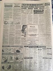 YENİ SABAH GAZETESİ 11 ARALIK 1960 YIL :23 SAYI :7814--Kurucu Meclis de Partilerin Durumu Belli Oldu --150 milyon dolarlık kredi işi hal yolunda ---Yassıada duruşmalarını 21 vatandaş takip etti --Gürsel ,Sarper ve Alican la görüştü ---Bir fabrika ile eczane soyuldu ---Edirne Üniversitesi beş sene de kurulacak --İnsan Hakları Günü Kutlandı ---İstanbul ve Ankara Barolarına Reis Seçildi ---Göze vuran nezle :Siyavuşgil --İstanbul Rehberi ---Cezayir de polis dün 400 kişiyi tevkif edildi --Lumumba cıların katliam tehdidi --Tiyatro :Yeni Oyunlar ,--Ayfer Feray --Yılbaşı kontrolleri için hazırlık arttı ---Fenerbahçe PTT yi son dakikalarda yendi :2-1--G.Birliği, Karagümrüğü farklı mağlup etti :4-1--İst.Spor ,Ş.Hilal den tek golle iki puan aldı --Galatasaray -Olimpiyakos rövanş maçı bu sabah ---Nişanlısına laf atan şahsı öldürdü --Bir maliye binası yandı --İl temsilcileri partili de olabilecek .Kurucu Meclis üyeleri mal beyanında bulunacak ---