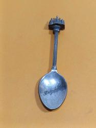 K77-----SARAY DEKORLU GÜMÜŞ KAPLAMA ESKİ ÇAY KAŞIĞI