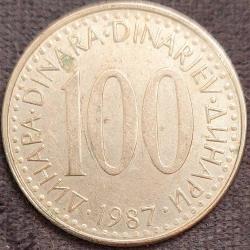 YUGOSLAVYA 100 Dinar, 1987 ÇÇT++