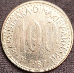YUGOSLAVYA 100 Dinar, 1987 ÇA+