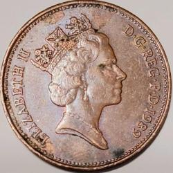 BİRLEŞİK KRALLIK 2 Pence, 1989 ÇÇT (II. Elizabeth)