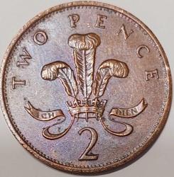 BİRLEŞİK KRALLIK 2 Pence, 1989 ÇÇT (II. Elizabeth)