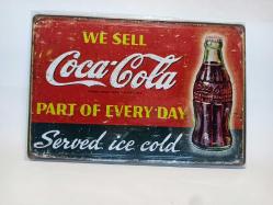 Coca Cola Kabartma Metal Poster Plaka Duvar Dekorasyon