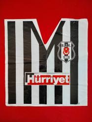 Beşiktaş Naylon Forma - Hürriyet Gazetesi - 80'ler, 90'lar - Antika - Üstte Yırtık Vardır
