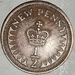 İNGİLTERE 1971  1/2  PENNY