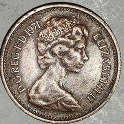 İNGİLTERE 1971  1/2  PENNY